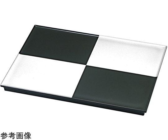 福井クラフト 33cm 長角フラットプレート 銀黒市松 51311190 1個（ご注文単位1個）【直送品】