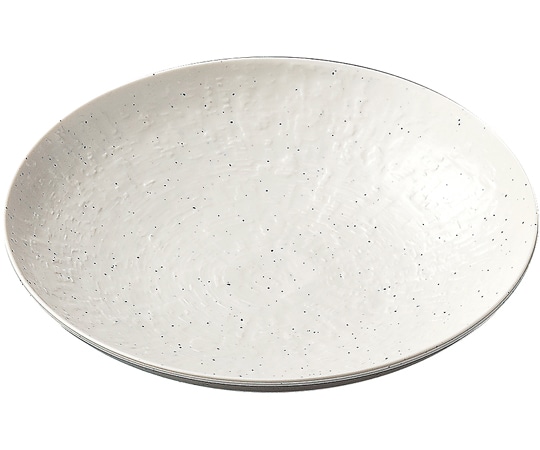 福井クラフト メラミン φ205 ムーン丸盛皿 粉引 26020170 1個（ご注文単位1個）【直送品】