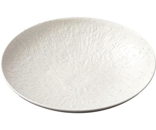 福井クラフト メラミン φ255 ムーン丸盛皿 粉引 26020180 1個（ご注文単位1個）【直送品】