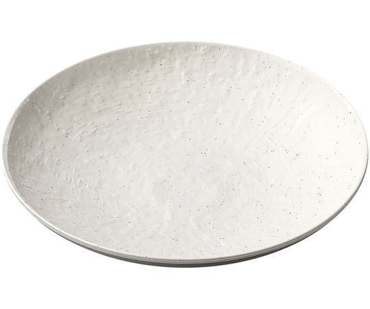 福井クラフト メラミン φ305 ムーン丸盛皿 粉引 26020190 1個（ご注文単位1個）【直送品】