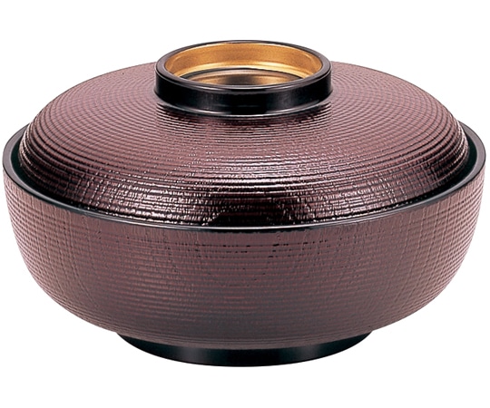 福井クラフト TA5.5寸 千筋木目椀 溜高台内金 32602020 1個（ご注文単位1個）【直送品】