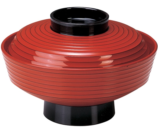 福井クラフト 耐熱5.5寸 直筋カツ丼 朱研出し 内朱 12025700 1個（ご注文単位1個）【直送品】