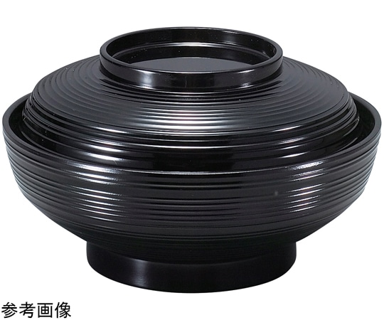 福井クラフト 耐熱5.3寸 平蓋物 総黒 35000495 1個（ご注文単位1個）【直送品】