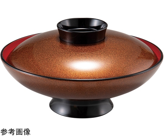 福井クラフト 6寸 小槌椀 梨地ツバ黒内朱 33710990 1個（ご注文単位1個）【直送品】