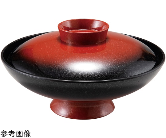 福井クラフト 7.0寸 小槌椀(蓋親)朱ボカシパール内黒 30120290 1個（ご注文単位1個）【直送品】