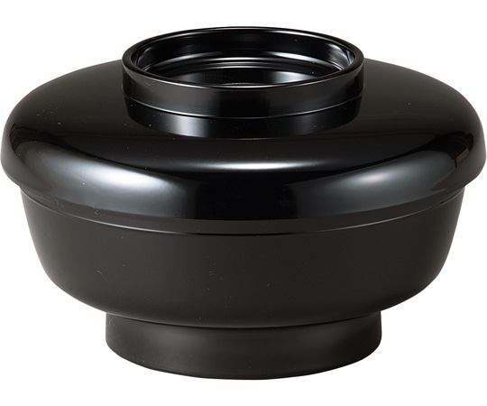 福井クラフト やすらぎミニ丼(蓋親)黒内朱 30048540 1個(ご注文単位1個)【直送品】