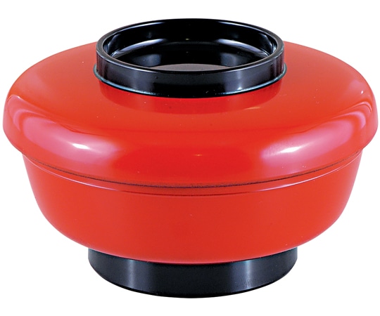 福井クラフト やすらぎミニ丼(蓋親)朱ツバ黒内黒 41000040 1個（ご注文単位1個）【直送品】