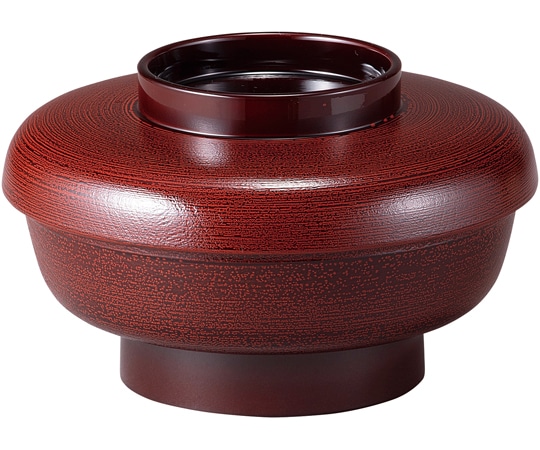 福井クラフト 6寸 やすらぎ木目丼 溜刷毛目内黒 30048570 1個（ご注文単位1個）【直送品】