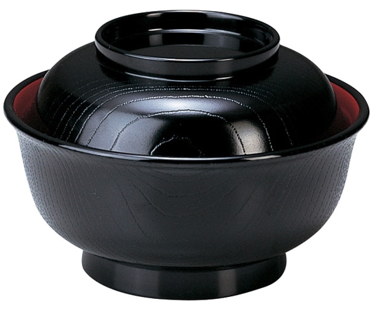 福井クラフト 神楽木目丼 黒内朱天黒 12025840 1個(ご注文単位1個)【直送品】