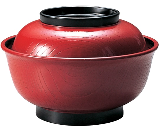 福井クラフト 神楽木目丼 朱内黒天朱ツバ黒 12025850 1個（ご注文単位1個）【直送品】