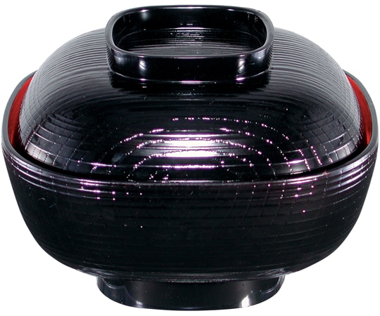 福井クラフト 5寸 柾目角椀 黒内朱 38020410 1個(ご注文単位1個)【直送品】