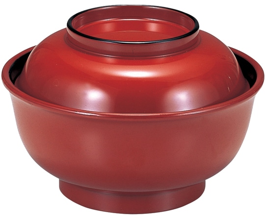 福井クラフト 神楽無地丼 朱内黒天朱高台天黒 12025860 1個（ご注文単位1個）【直送品】