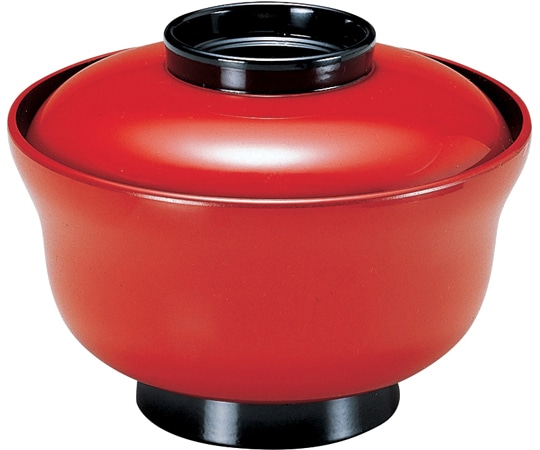 福井クラフト TA4.5寸 かすみ椀 朱ツバ黒 33601380 1個（ご注文単位1個）【直送品】