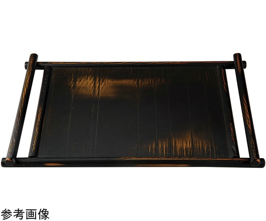 福井クラフト 木)尺7 荒彫丸太取手付盆 栃塗 50308680 1個（ご注文単位1個）【直送品】