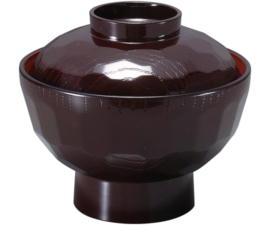 福井クラフト TA亀甲丼(大)新溜内朱(蓋親) 41000330 1個（ご注文単位1個）【直送品】