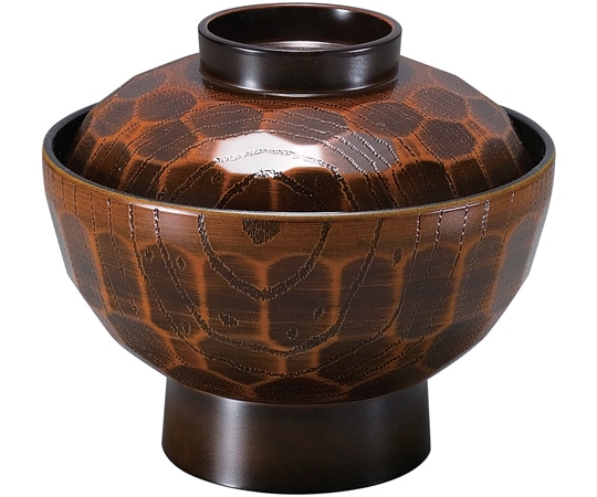 福井クラフト TA亀甲丼(大)栃内黒(蓋親) 41000360 1個（ご注文単位1個）【直送品】