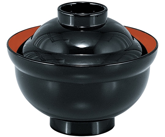 福井クラフト 耐熱3.5寸 かがみ椀 黒 内朱 32015840 1個（ご注文単位1個）【直送品】