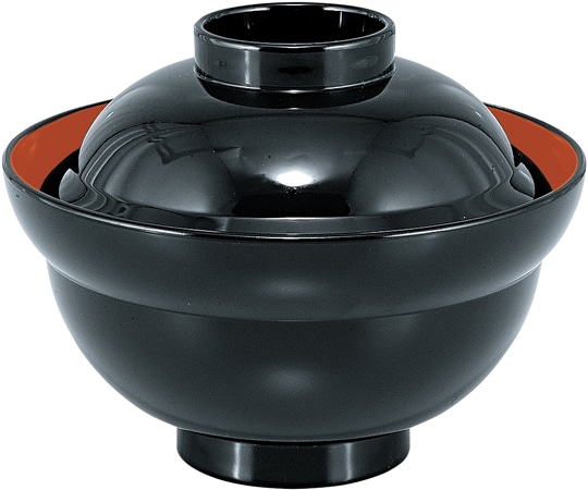 福井クラフト 耐熱6寸 かがみ椀 黒 内朱 32015860 1個（ご注文単位1個）【直送品】