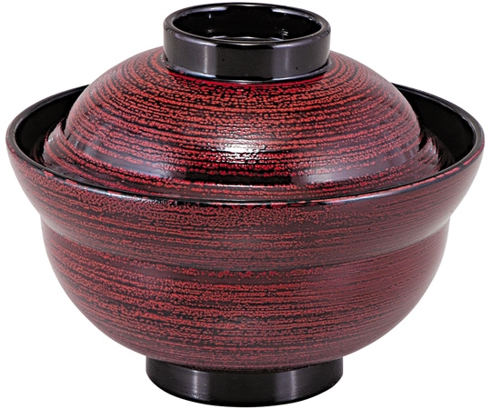 福井クラフト 耐熱4.6寸 かがみ椀 溜ハジキ刷毛目 内黒 32015880 1個（ご注文単位1個）【直送品】