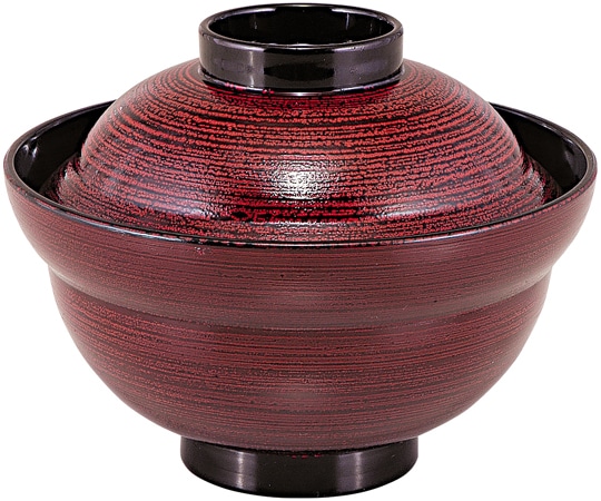 福井クラフト 耐熱6寸 かがみ椀 溜ハジキ刷毛目 内黒 32015890 1個（ご注文単位1個）【直送品】