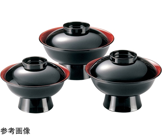 福井クラフト 7.0寸 飛龍椀(蓋親)黒内朱 30120110 1個（ご注文単位1個）【直送品】