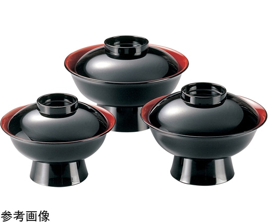 福井クラフト 8.0寸 飛龍椀(蓋親)黒内朱 30120120 1個（ご注文単位1個）【直送品】