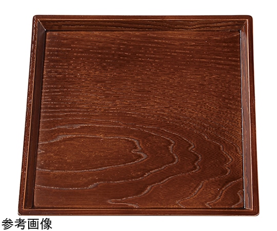 福井クラフト 木)尺2 富士型正角盆 ブラウン 17311940 1個（ご注文単位1個）【直送品】