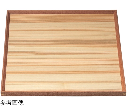 福井クラフト 木)尺2 組手白木角盆 クリヤー仕上 17312330 1個（ご注文単位1個）【直送品】