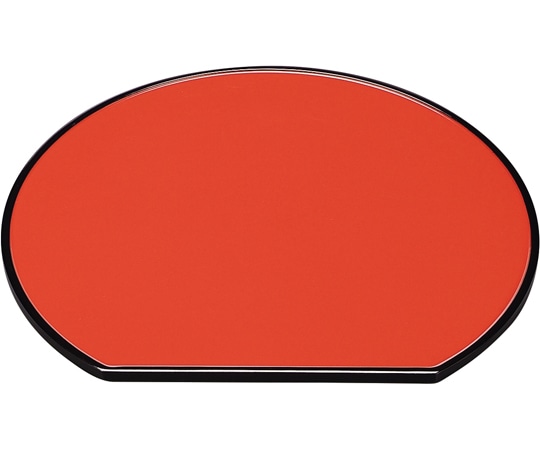 福井クラフト 木)尺2 浅渕半月盆 朱渕黒 16914910 1個（ご注文単位1個）【直送品】