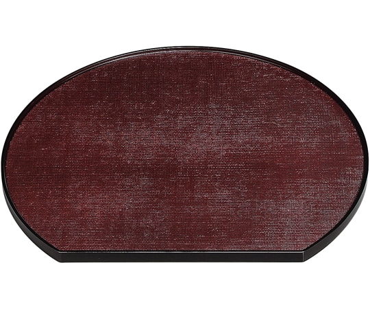 福井クラフト 木)尺3 布目半月盆 溜漆塗 17312870 1個（ご注文単位1個）【直送品】