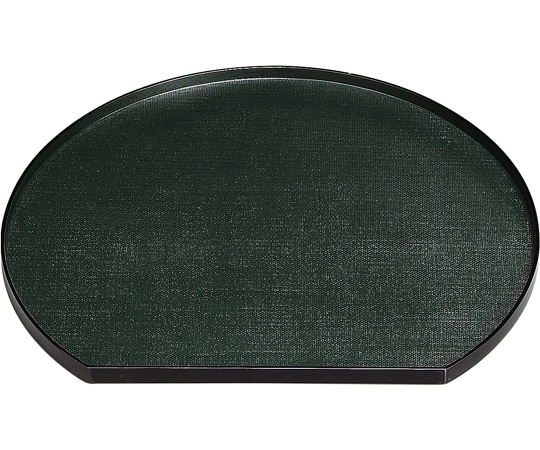 福井クラフト 木)尺3 布目半月盆 グリーン塗 16914940 1個（ご注文単位1個）【直送品】