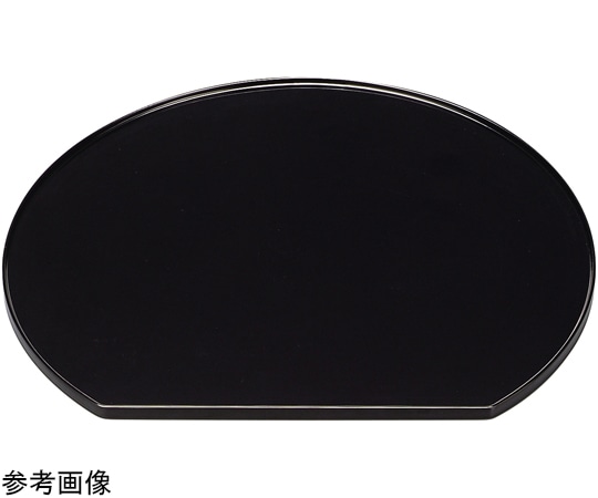 福井クラフト 木)尺2 浅渕半月盆 黒漆塗 17312940 1個（ご注文単位1個）【直送品】