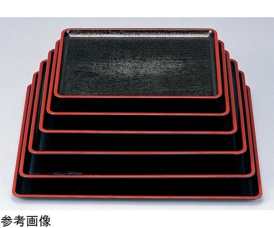 福井クラフト 尺3 桐木目会席盆 黒天朱SL 50300480 1個（ご注文単位1個）【直送品】