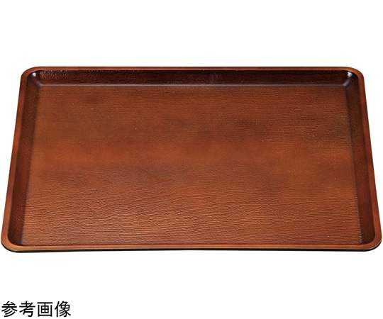 福井クラフト 尺1 桐木目会席盆 ブラウン弱SL 11008750 1個（ご注文単位1個）【直送品】