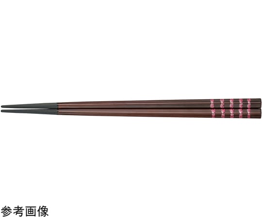福井クラフト PBT22.5cm 五角箸 チーク紅七宝ライン 90030606 1個（ご注文単位1個）【直送品】