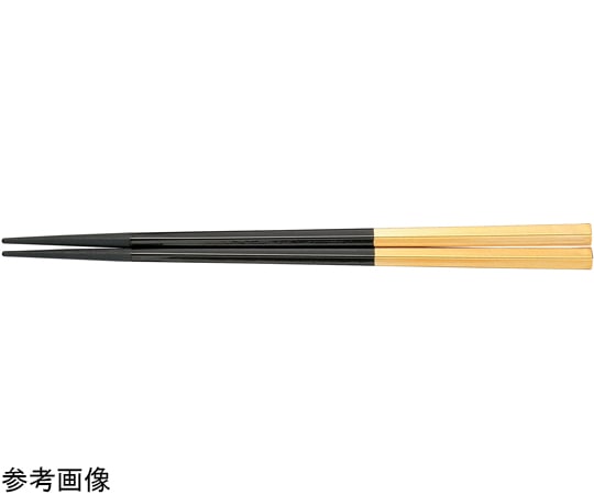 福井クラフト PBT22.5cm 五角箸 黒/金 90030609 1個（ご注文単位1個）【直送品】