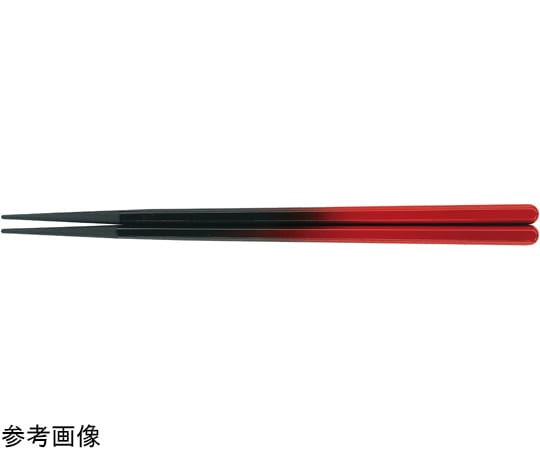 福井クラフト PBT20.5cm 六角木目箸 朱黒ぼかし 80601190 1個（ご注文単位1個）【直送品】