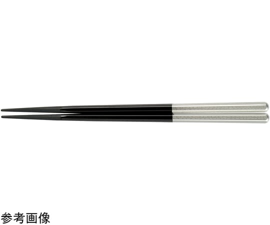 福井クラフト PBT20.5cm 六角木目箸 銀/黒 90031747 1個（ご注文単位1個）【直送品】