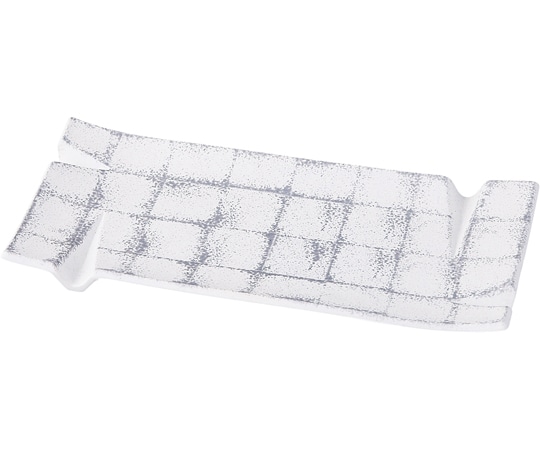 福井クラフト 白砂釉雲母市松四ッ足皿 51528470 1個（ご注文単位1個）【直送品】