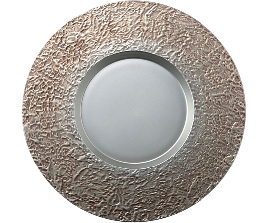 福井クラフト 耐熱28cm ムーンプレート 墨入れ銀/裏黒塗 54301410 1個（ご注文単位1個）【直送品】