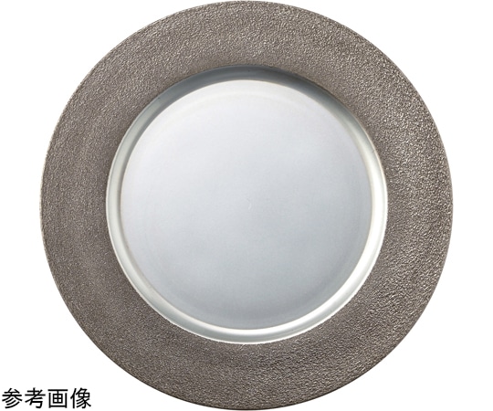 福井クラフト 耐24cm 丸プレート 絞り墨入れ銀/裏黒 54301570 1個（ご注文単位1個）【直送品】
