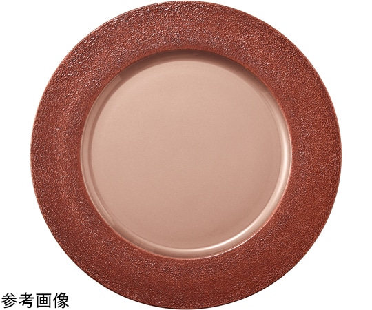 福井クラフト 31cm 深丸プレート 絞り墨入れ銅/裏黒塗 54301580 1個（ご注文単位1個）【直送品】