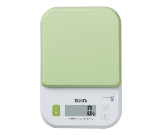 タニタ デジタルクッキングスケール グリーン KJ-110S 1個（ご注文単位1個）【直送品】