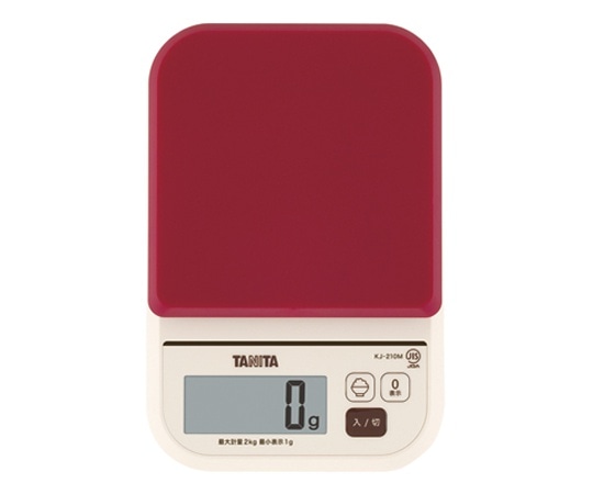 タニタ デジタルクッキングスケール レッド KJ-210M 1個（ご注文単位1個）【直送品】