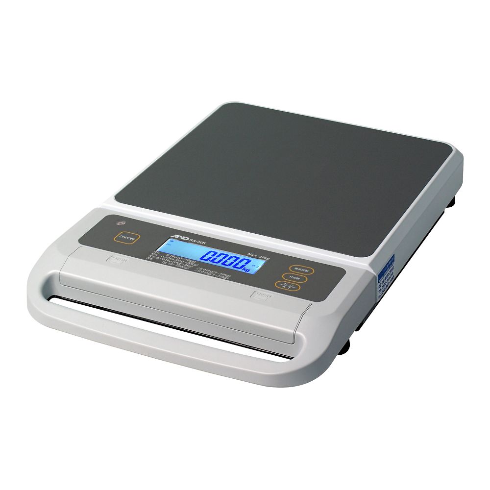 エー・アンド・デイ ポータブルスケール SAシリーズ  ひょう量:30kg 最小表示:0.001kg~0.1㎏(内部設定により変更)   SA-30K 1個（ご注文単位1個）【直送品】