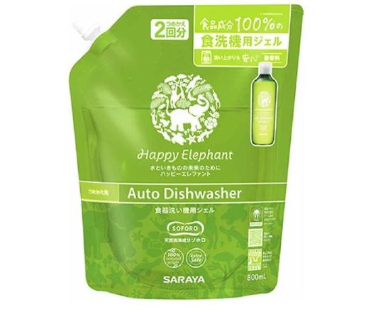 サラヤ ハッピーエレファント 食器洗い機用ジェル詰替 800mL  1個(ご注文単位1個)【直送品】