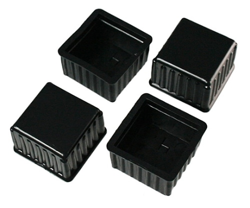 ハイロジック 脚キャップ 38mm角×25mm 黒 1パック(4個入) A-076 1パック(ご注文単位1パック)【直送品】