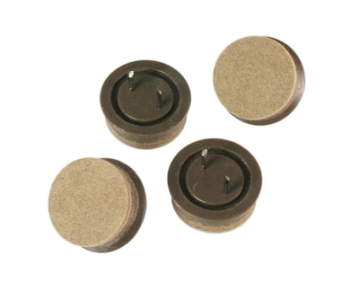 ハイロジック 打込フェルト 28mm丸 ブラウン 1パック(4個入) A-206 1パック(ご注文単位1パック)【直送品】
