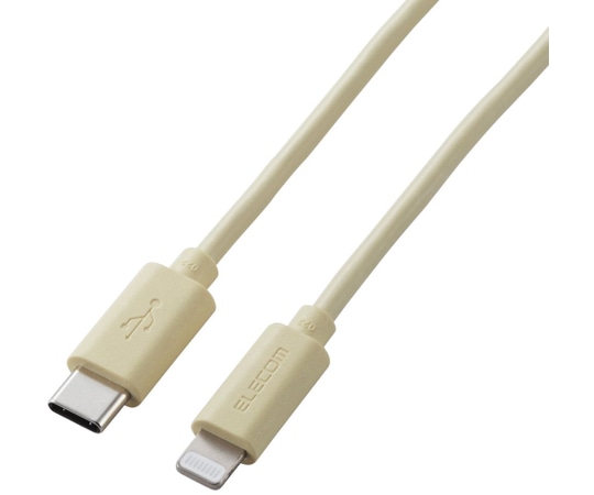 エレコム USB C-Lightningケーブル 1.0m イエロー U2C-APCL10YL 1本(ご注文単位1本)【直送品】