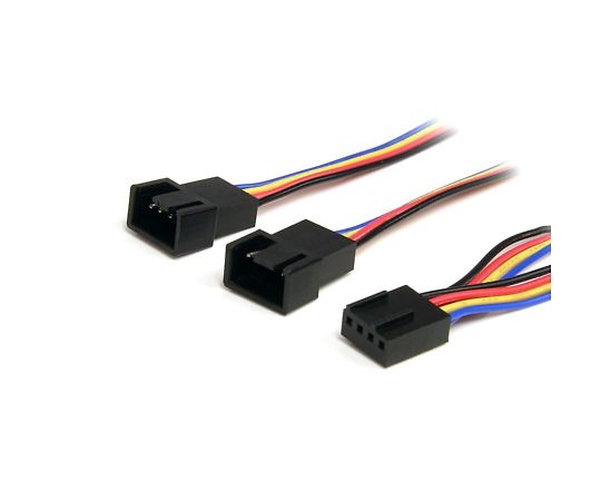 StarTech.com PWMケースファン電源分岐二股ケーブル 30cm 1x メス - 2x オス FAN4SPLIT12 1個(ご注文単位1個)【直送品】